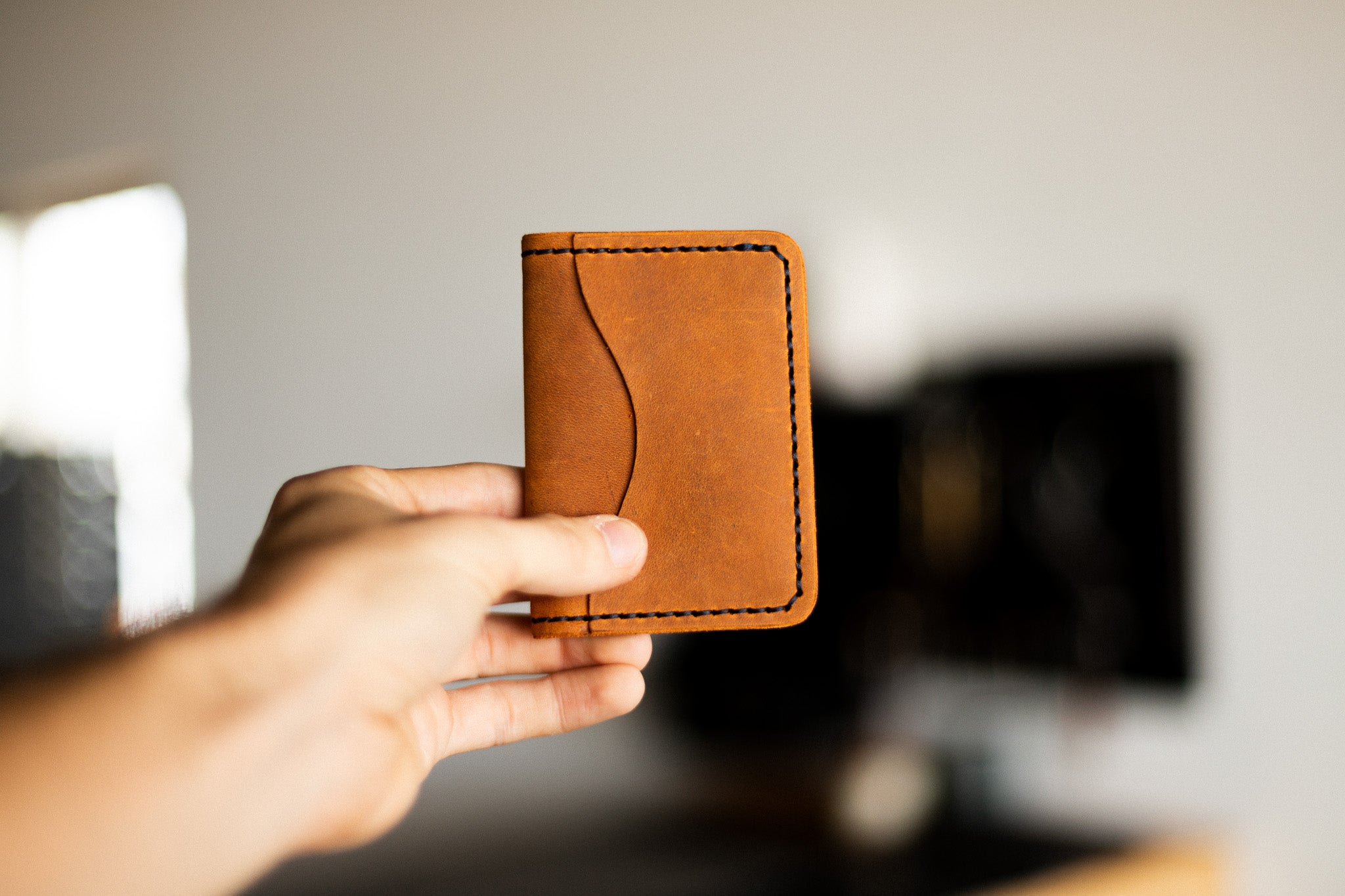 Colonial Tan Slim Dutchman - Lost Dutchman Leather handmade leather wallets