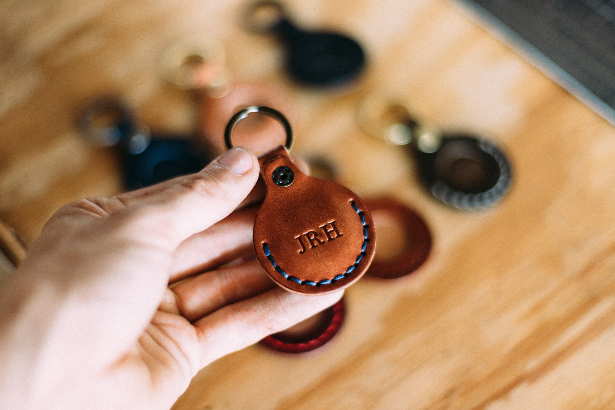 The AirTag Keyring - Lost Dutchman Leather handmade leather wallets