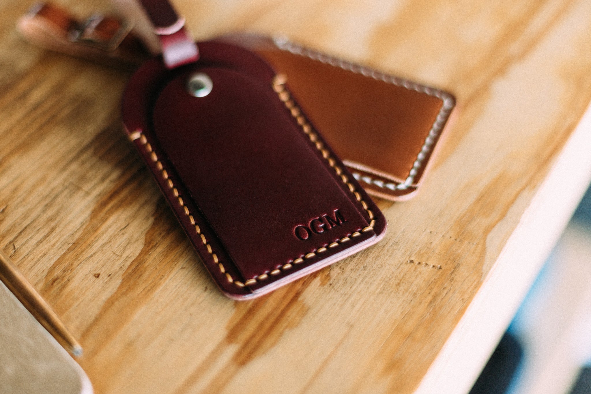 The Luggage Tag - Lost Dutchman Leather handmade leather wallets