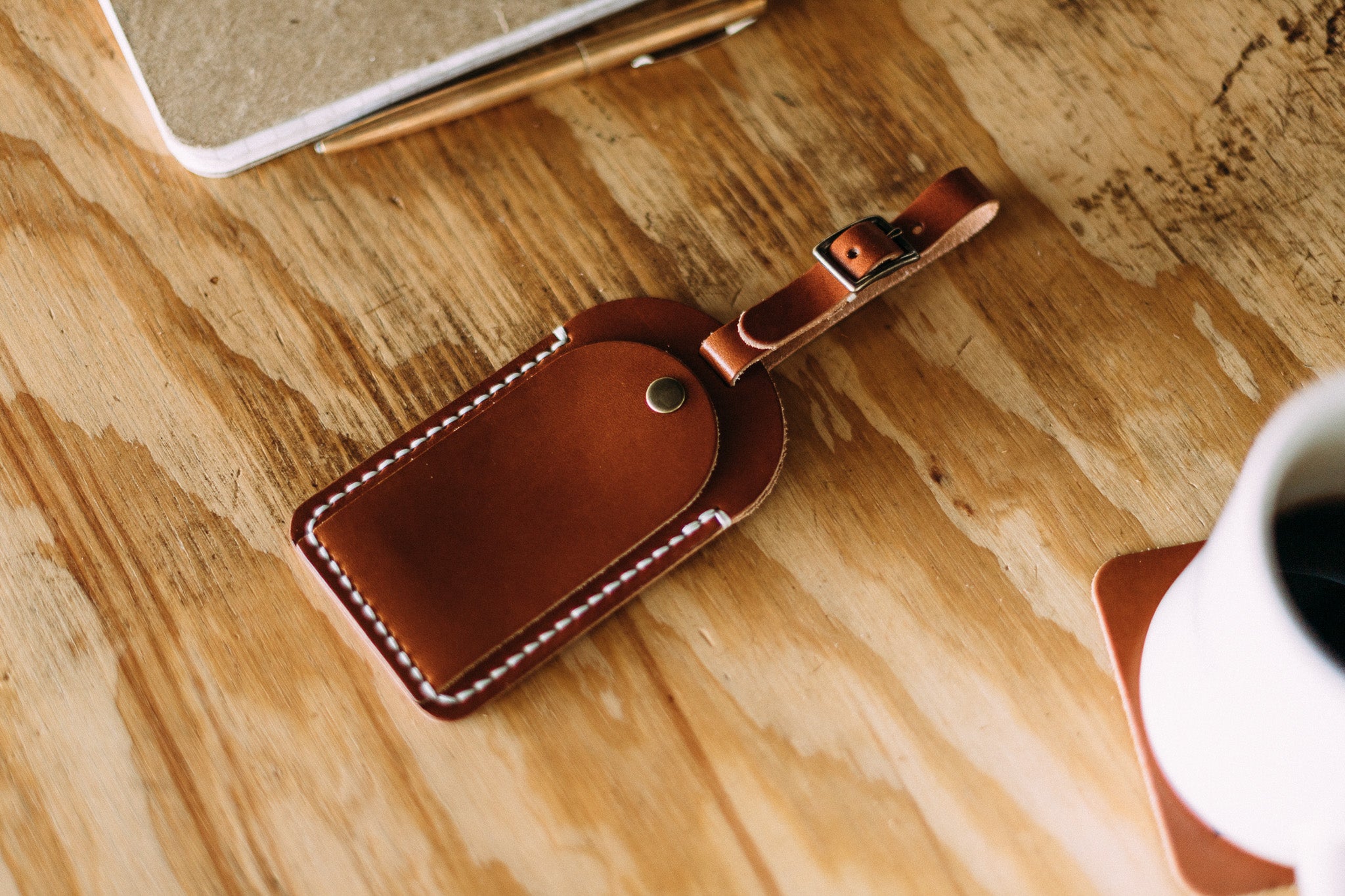 The Luggage Tag - Lost Dutchman Leather handmade leather wallets