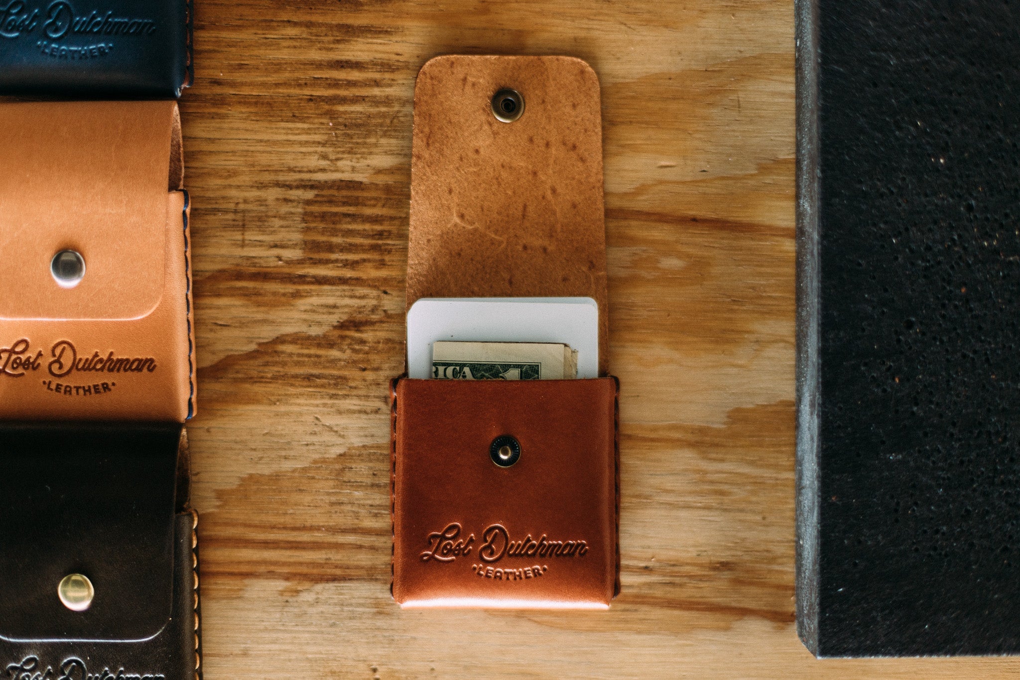 The Snap Finn - Lost Dutchman Leather handmade leather wallets