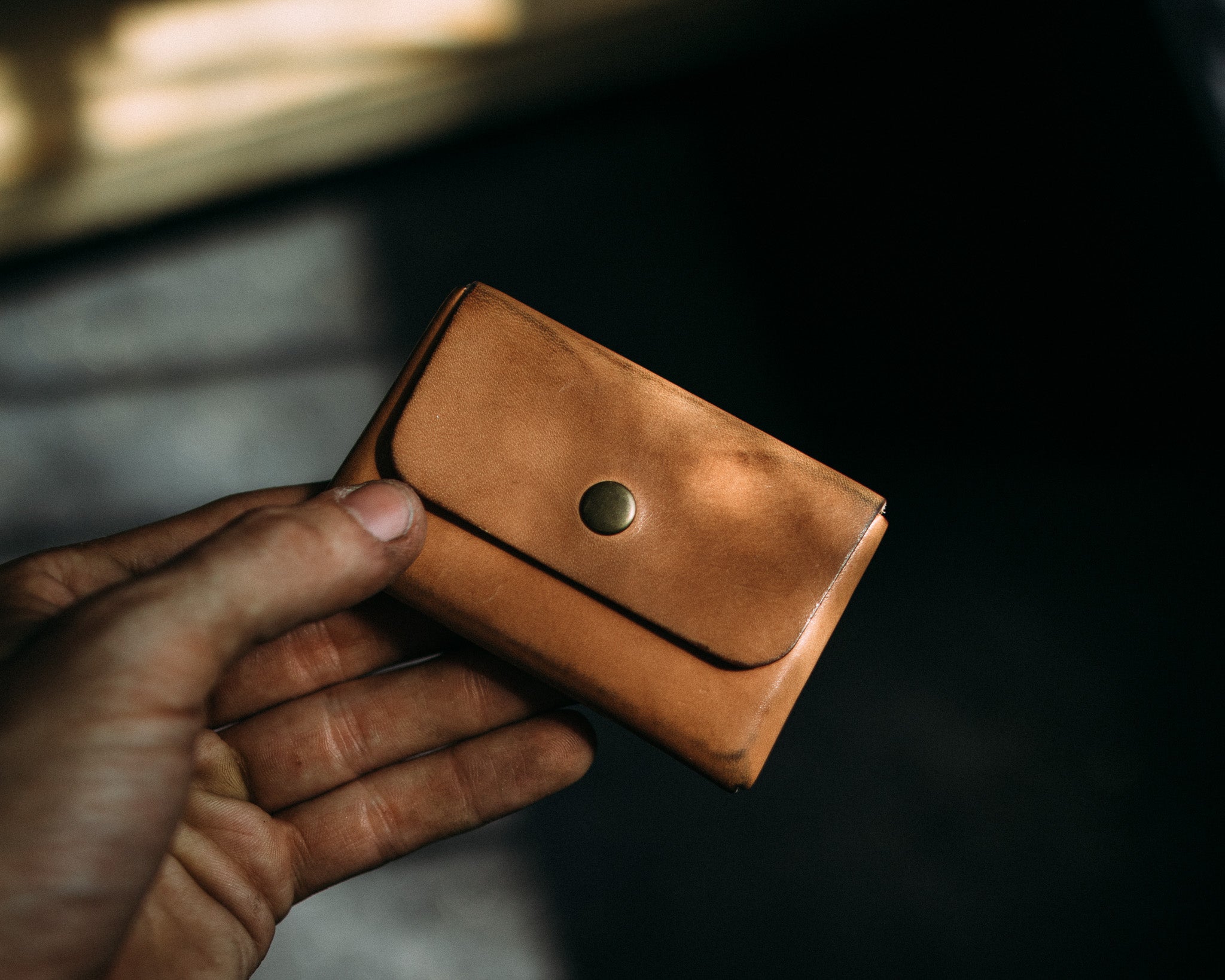 Human Made Leather Wallet Olive